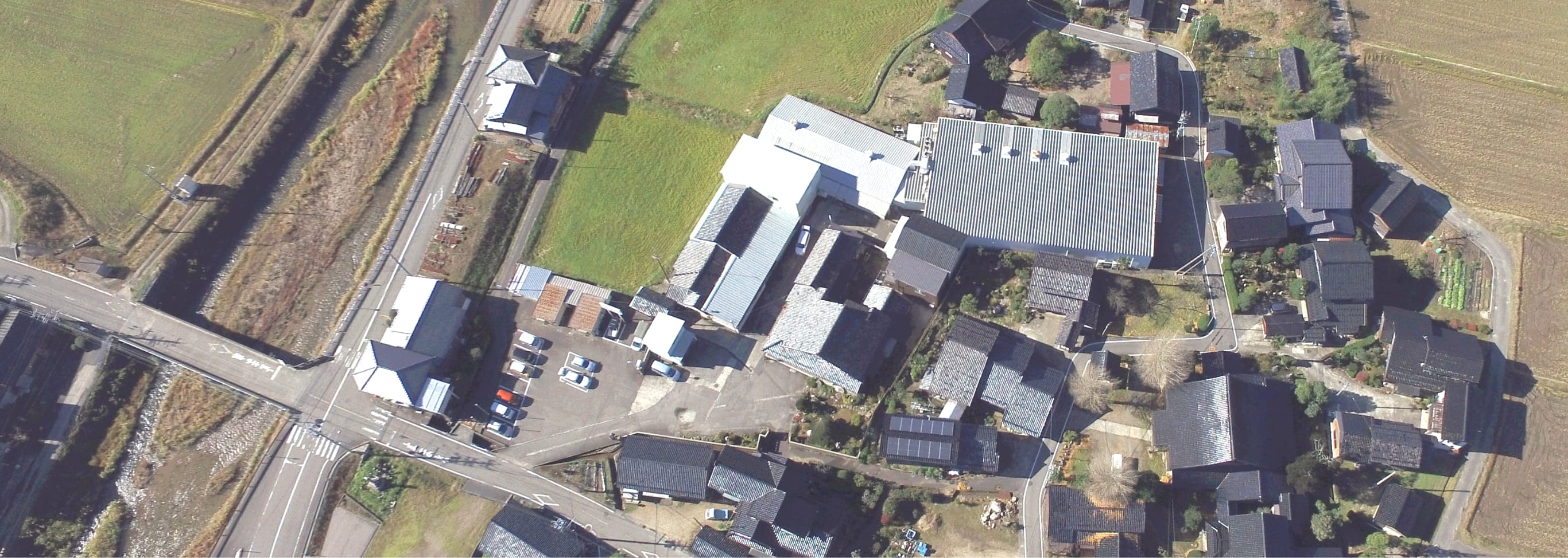 会社の航空写真